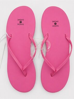 Shade & Shore Bright Pink Slim Thong Flip Flop Sandals